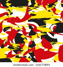 Abstract Art Red Yellow Fire Backgrond