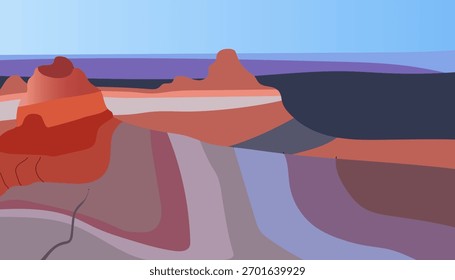abstract art rocks and mountain background
