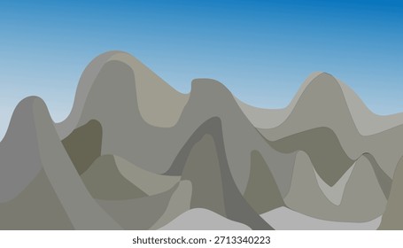 abstrakte Kunst, Felsen, Berghintergrund