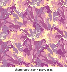 Abstract art  seamless background. Floral seamless texture with flowers. Vector Graphic. 