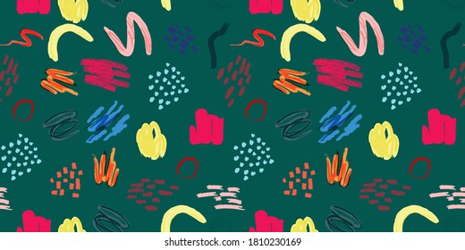 Abstract art seamless background vector. Minimal  hand drawn organic shapes design for wall art, prints, cover, poster, Fabric pattern. Vector illustration.