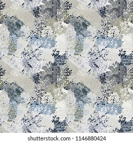 Abstract art seamless pattern. Background texture. Paint spots. Distressed, grunge print