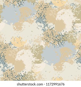 Abstract art seamless pattern. Background texture. Paint spots. Distressed, grunge print