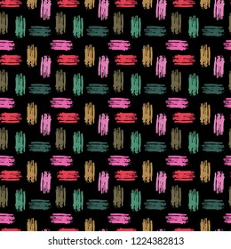 Abstract art seamless pattern. Brush strokes. Fabric design, wallpaper