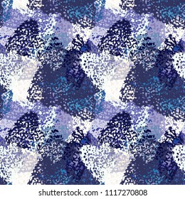 Abstract art seamless pattern. Camouflage background texture. Paint spots. Distressed, grunge print