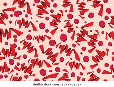 abstract art seamless pattern with different shapes and textures. Collage. Vector