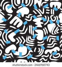 Abstract art seamless pattern illustration.