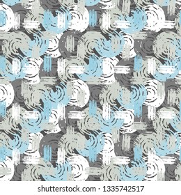 Abstract art seamless pattern. Repeating background texture. Paint spots. Distressed, grunge print