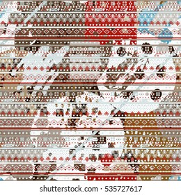 Abstract art seamless pattern. Watercolor background, painting. Chaotic, random brush strokes, paint spots. Distressed texture, wallpaper, wrapping