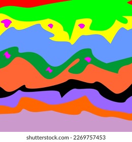 Abstract art simple vector design with many colors