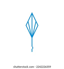 abstract art spear logo vector design
