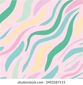 Abstract Art Splodge modern shapes Matisse Artwork texture Swirls Ripples Multi Bright colour patch vector Graphic Tee t-shirt marble fashion minimal lines wavy  