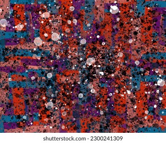 Abstract art, stippling art with brush effect background.