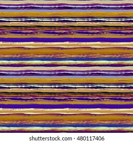 Abstract art striped seamless pattern, brushstrokes. Background texture, distressed, grunge. Wallpaper