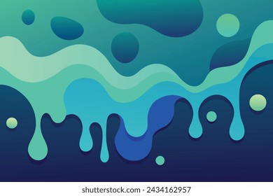 Abstract art teal blue green gradient paint background with liquid fluid grunge texture Background
