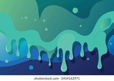 Abstract art teal blue green gradient paint background with liquid fluid grunge texture Background