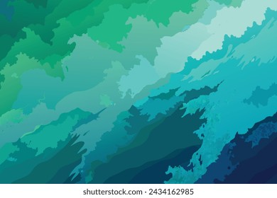 Abstract art teal blue green gradient paint background with liquid fluid grunge texture Background
