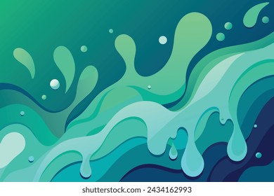 Abstract art teal blue green gradient paint background with liquid fluid grunge texture Background