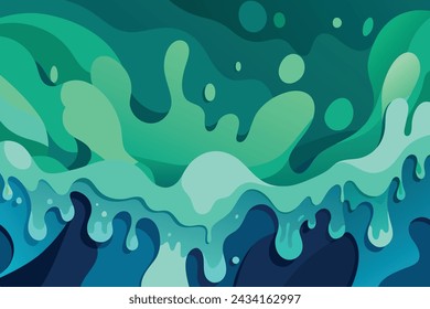 Abstract art teal blue green gradient paint background with liquid fluid grunge texture Background