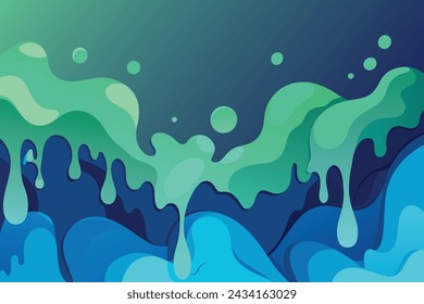 Abstract art teal blue green gradient paint background with liquid fluid grunge texture Background