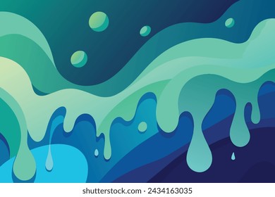 Abstract art teal blue green gradient paint background with liquid fluid grunge texture Background