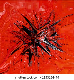 Abstract art technology science molecule