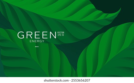 Abstract art template. Eco pattern wallpaper.Minimal green background texture landing page. Social media and presentation. Futuristic tech innovation vector EPS10.