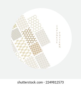 Abstract art template with geometric pattern in Japanese style. Mountain layout design in Asian style. Invitation banner design. Logo and icon design