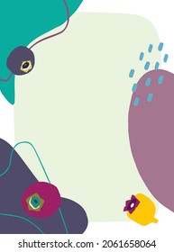 Abstract art templates with berries.Vector background. Illustration for mobile apps, social media posts, designs, banners and advertisements.