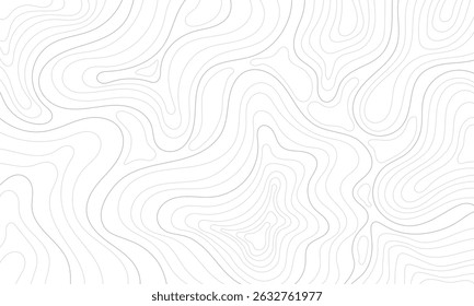 Arte abstrata Mapas topográficos Linha de contorno de padrão na textura Ilustração Background.Vetor
