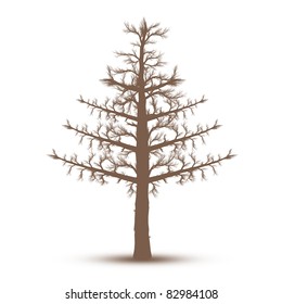 Abstract art tree isolated on white background