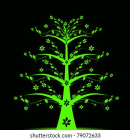 Árbol de arte abstracto - Vivir para siempre