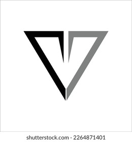 diseño del logotipo del triángulo de arte abstracto 