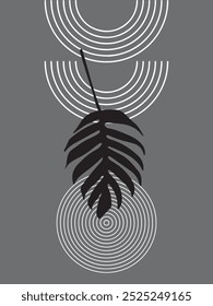 abstract art tropical theme wall decoration modern art