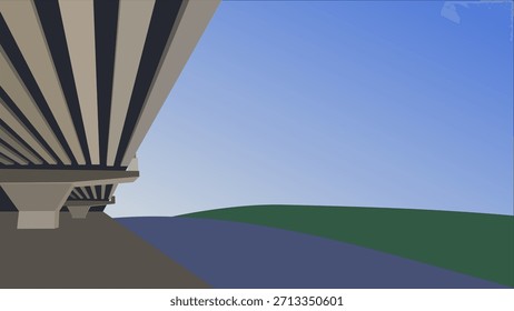 abstract art under the bridge background