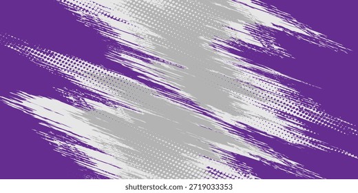 Abstract art using the main colors of purple, gray and white, with lines and small dots that create a sense of movement and energy that is free and natural, blending together perfectly.