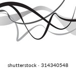 Abstract art vector. Abstract background with curvy, curved lines, shapes.