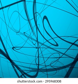 Abstract art vector. Abstract background with curvy, curved lines, shapes.