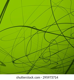 Abstract art vector. Abstract background with curvy, curved lines, shapes.