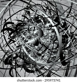 Abstract art vector. Abstract background with curvy, curved lines, shapes.