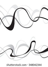 Abstract art vector. Abstract background with curvy, curved lines, shapes.