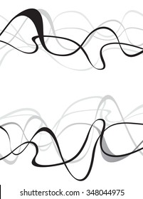 Abstract art vector. Abstract background with curvy, curved lines, shapes.