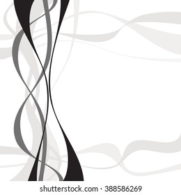 Abstract art vector. Abstract background with curvy, curved lines, shapes.