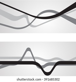 Abstract art vector. Abstract background with curvy, curved lines, shapes.