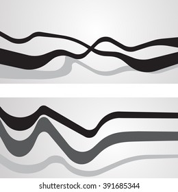 Abstract art vector. Abstract background with curvy, curved lines, shapes.