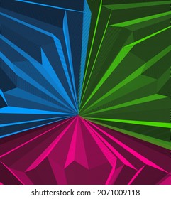 Abstract art vector background for modern trendy great design, line art surface textures, 3d dimensional space. Fantastic psychedelic trendy modern op art, optical dimensional illusion.