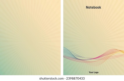 Abstract art vector cover background wave floral design