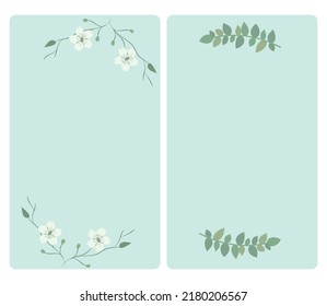 Abstract art vector. Frames in minimalist style with artistic flowers and botanical leaves, vector background for banner, poster, web and packaging.