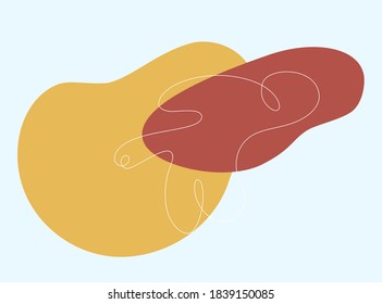 Abstract art. Vector illustration. Bright colors. Line art. 
