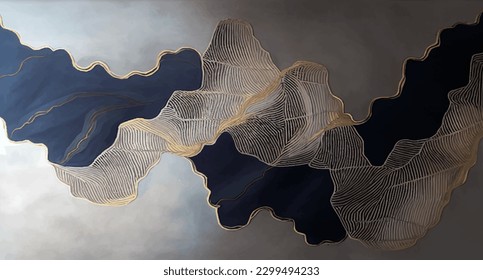 Abstract art vector illustration. Golden texture. Hand drawn vector illustration. Oil on canvas. Brushstrokes of paint. modern Art. Prints, wallpapers, posters, cards, murals, rugs, hangings, prints